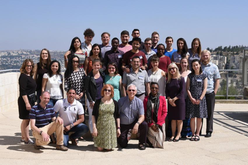 Young Christian Leadership Seminar participants and staff at Yad Vashem, June 2018